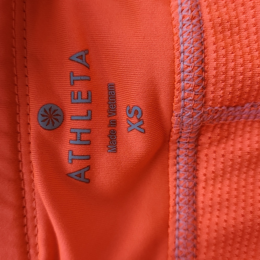 Athleta Bustle Tennis Skort Skirt Neon Orange Ember Size XS - Picture 7 of 13